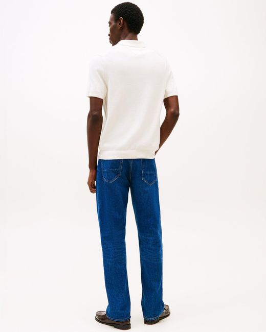 Tommy Hilfiger White Essential Cotton Knitted Polo for men