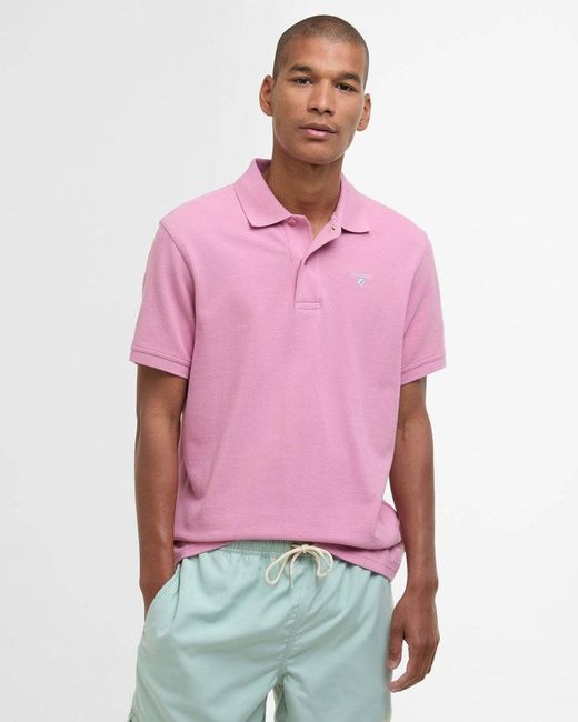 Barbour Red Sports Polo Shirt for men