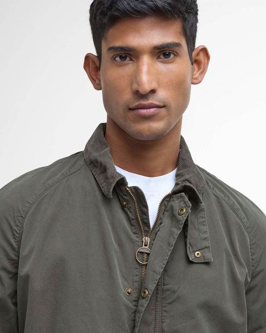 Barbour Gray Tracker Casual Jacket for men