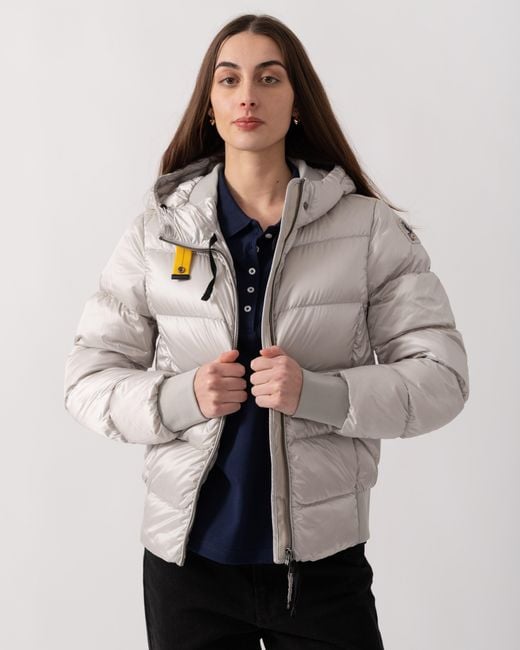 Parajumpers Gray Mariah Hooded Down Bomber