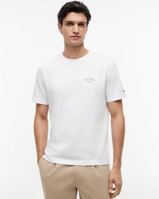 Tommy Hilfiger White Nautical Back Photo T-Shirt for men