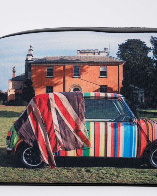 Paul Smith Blue Mini Graphic Washbag for men