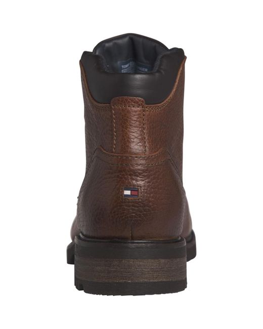 tommy hilfiger winter cognac boots