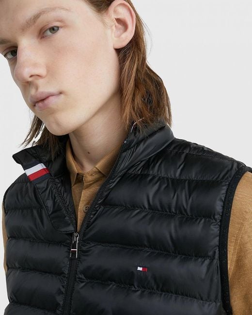 Tommy Hilfiger Black Core Packable Circular Gilet for men