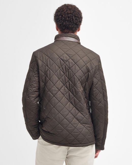 Barbour Brown Powell Quilted Jacket for men