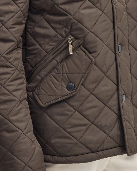 Barbour Brown Powell Quilted Jacket for men