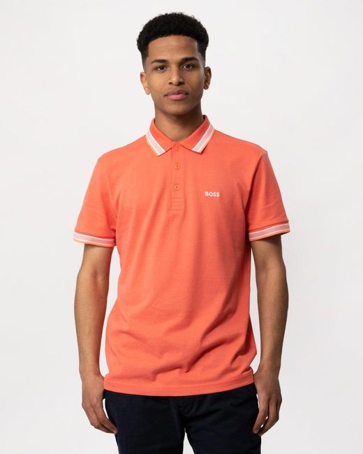 Boss Red Paddy Contrast Polo for men