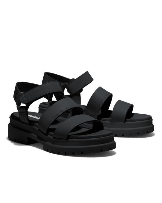 Timberland Black London Vibe 3 Strap Sandals