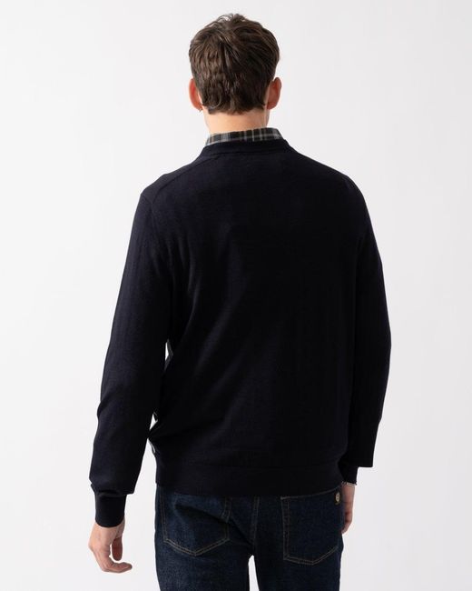 Ted Baker Blue Anjo V-Neck Jumper Size: L for men