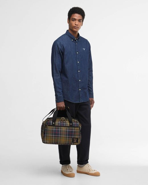 Barbour Blue Torridon Tartan Flight Bag