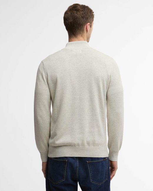 Barbour Natural Cotton Half Zip Jumper for men