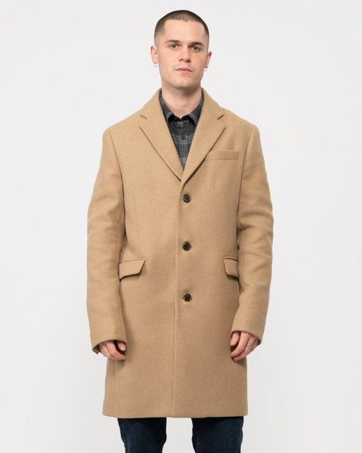 Gant Natural Classic Tailored Fit Wool Topcoat for men