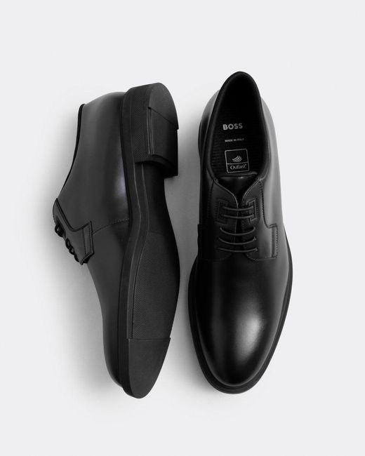 Boss Black Firstclass Leather Derby Shoes With Rubber Outsole Nos for men