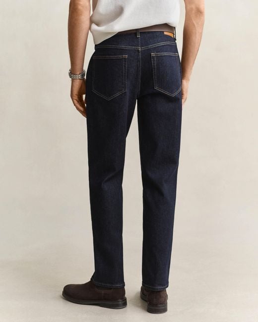 Gant Blue Classic Regular Fit Jeans for men