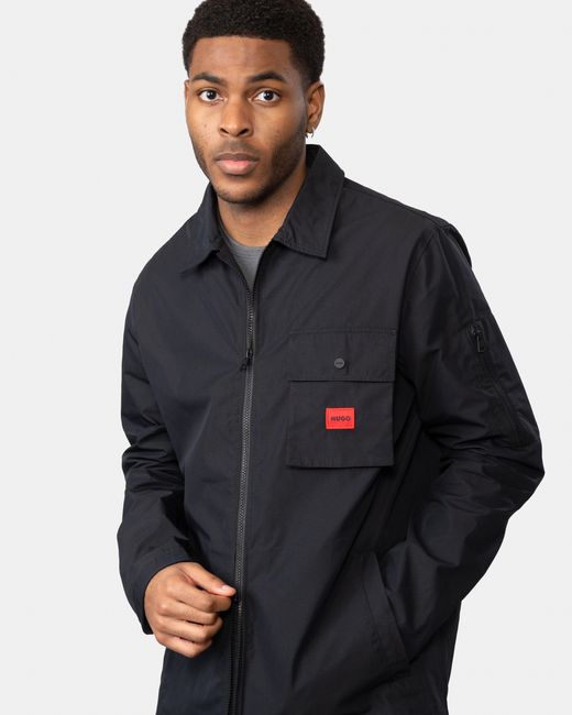 HUGO Blue Emmond Zip Overshirt for men