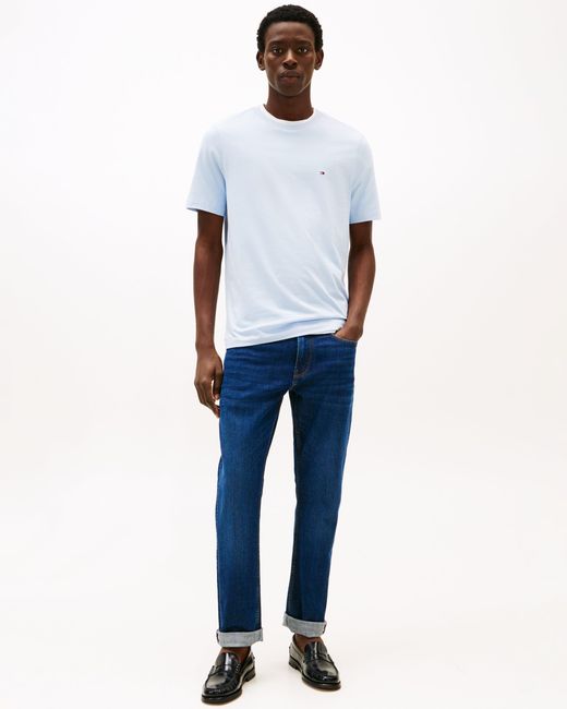 Tommy Hilfiger Blue Essential Seasonal Regular Fit Solid T-Shirt for men