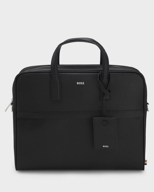 Boss Blue Zair Document Case With Foil-Print Logo for men