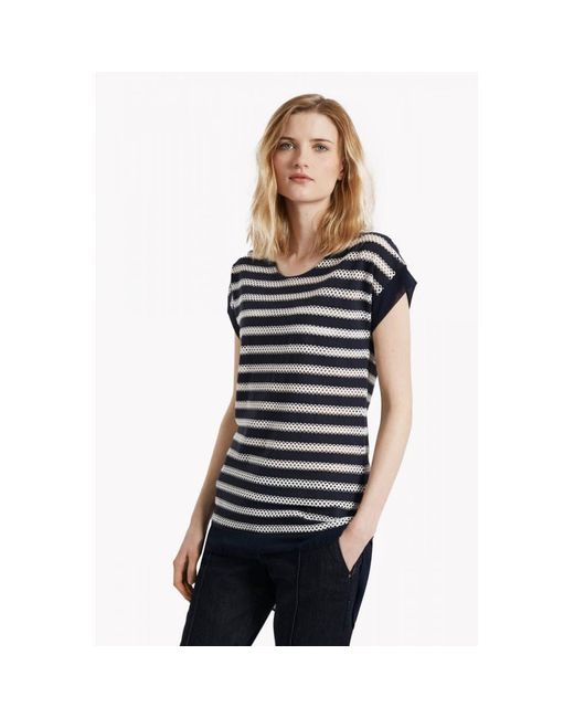 Great Plains Black Lattice Stripe Tee