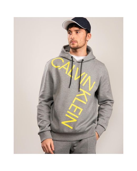 Calvin Klein Bold Relax Hoodie in Mid Grey/Heather (Gray) for Men - Lyst