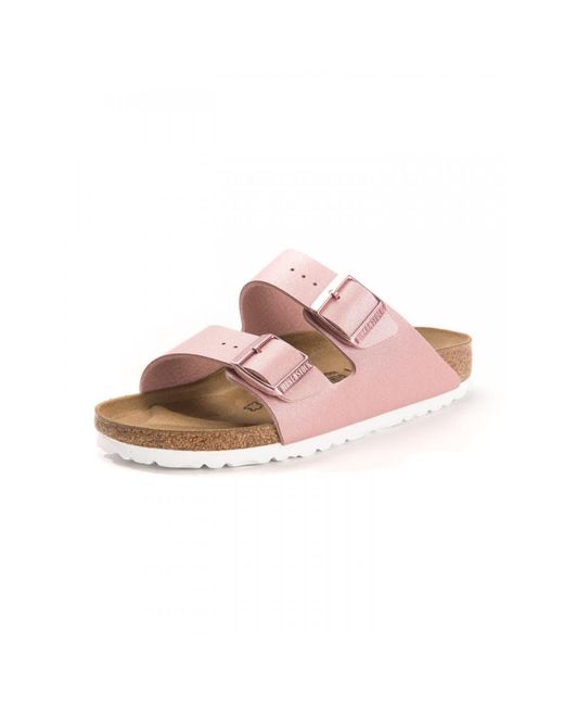 birkenstock arizona pink metallic