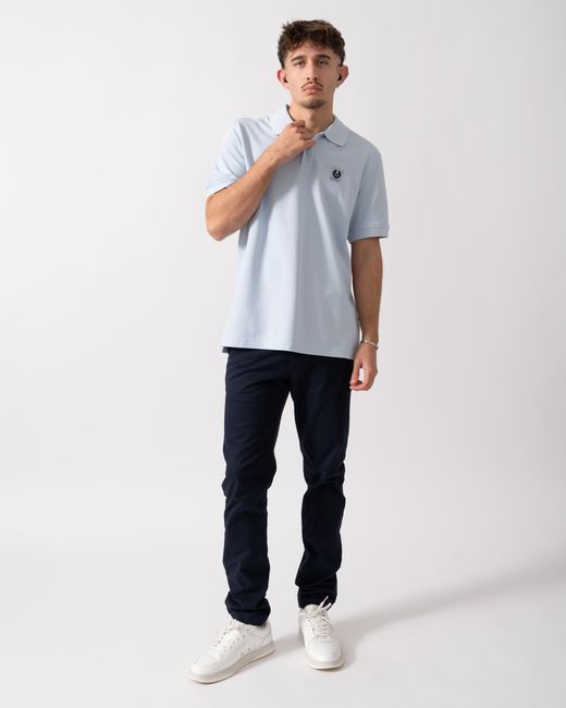 Belstaff Blue Short Sleeved Polo for men