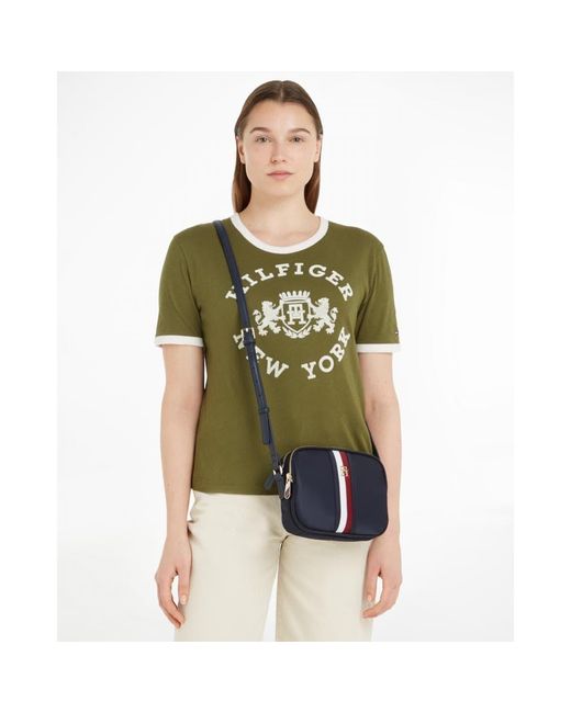 Tommy Hilfiger Green Poppy Corporate Crossover Bag