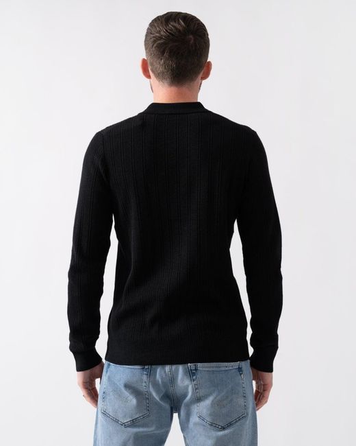 HUGO Black Sastoro 1/4 Zip Jumper for men