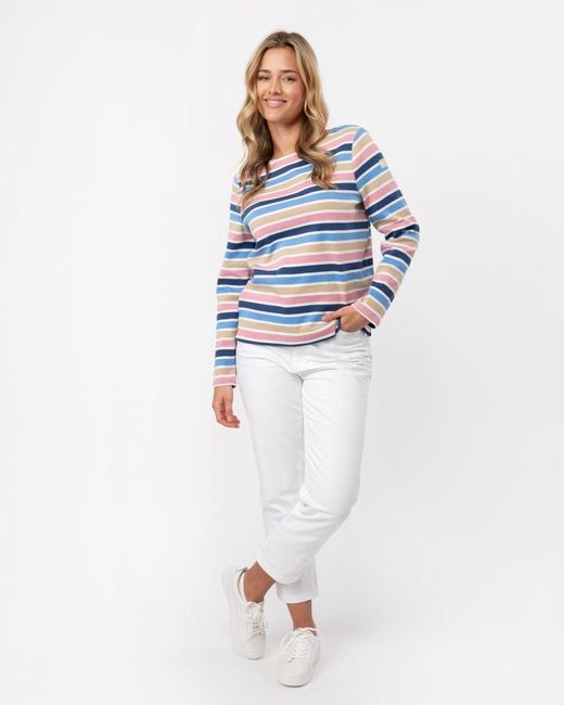 Joules Blue New Harbour Striped Breton Top