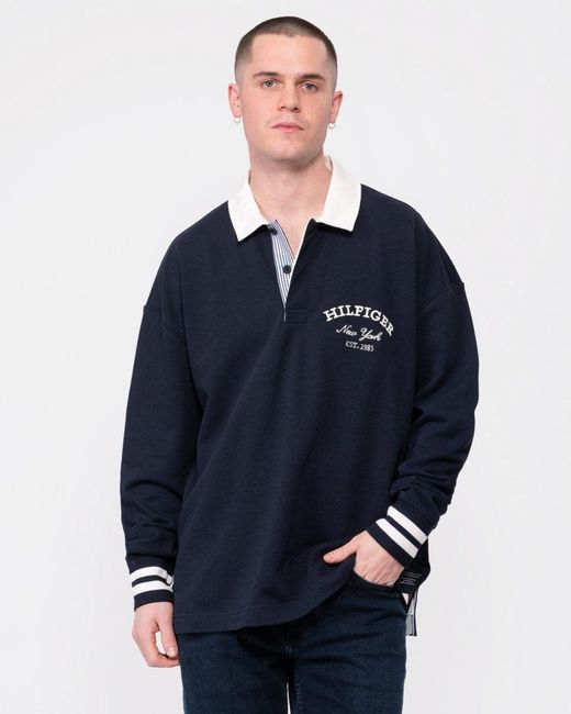 Tommy Hilfiger Blue Prep Rugby Shirt for men