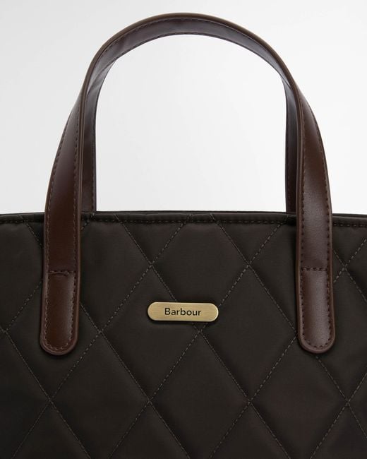 Barbour Black Mini Quilted Tote Bag