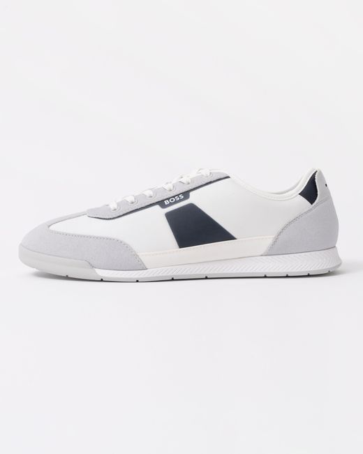 Boss Metallic Nitan Low-Top Trainers With Structured Trims for men