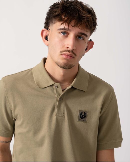 Belstaff Natural Short Sleeved Polo for men