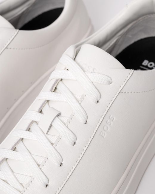 Boss White Kieran Tennis Trainers for men