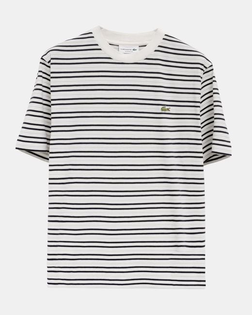 Lacoste Gray Stripe Classic Fit T-Shirt for men