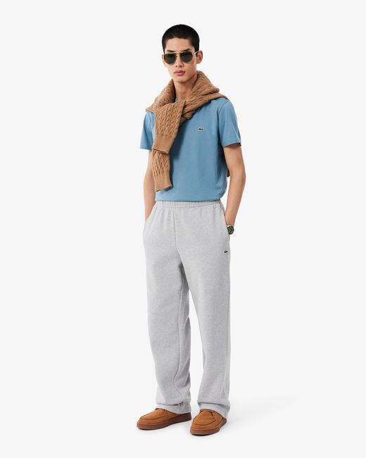 Lacoste Blue Crew Neck Pima Cotton Jersey T-Shirt for men