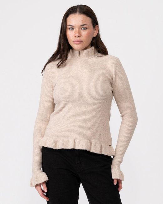 Ted Baker Natural Pipalee Frill Detail Cropped Sweater