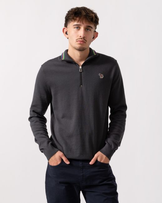Paul Smith Blue Ps Sweater Zip Neck Zeb Bad for men