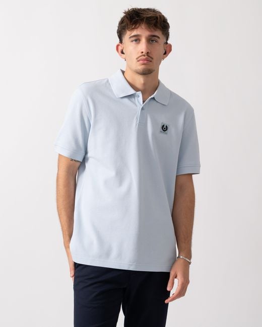 Belstaff Blue Short Sleeved Polo for men