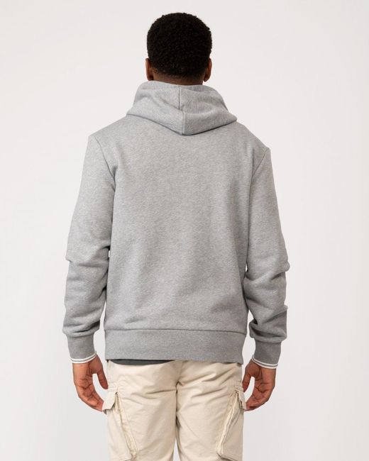Fred Perry Gray Zip Through Hoodie for men