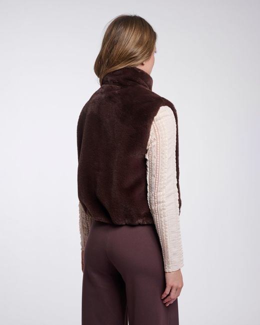 Rino & Pelle Purple Nikki Short Faux Fur Waistcoat