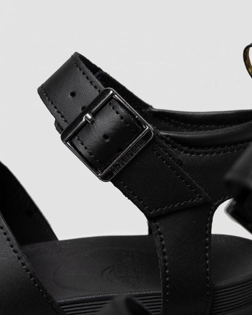 Dr. Martens Black Blaire Hydro Leather Sandals