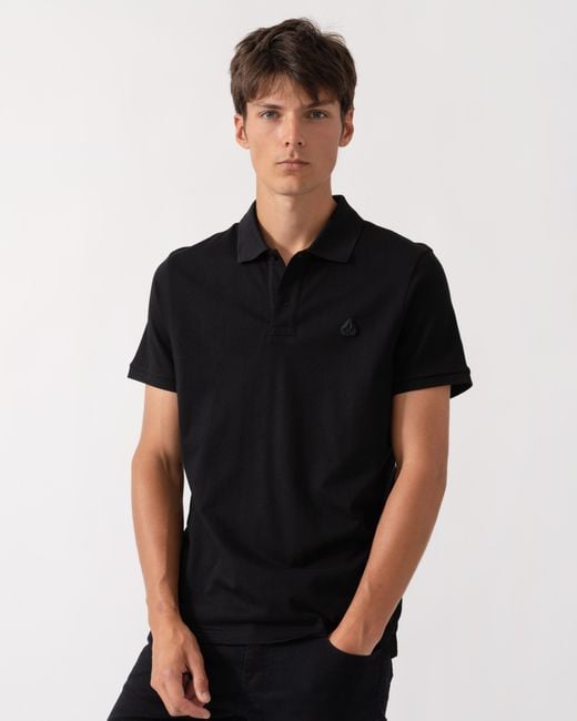 Moose Knuckles Black Yul Polo Shirt for men
