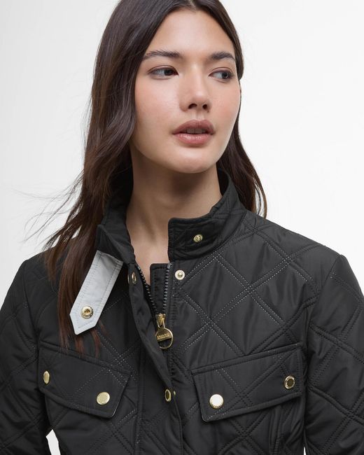 Barbour Black Halsey Quilted Jacket