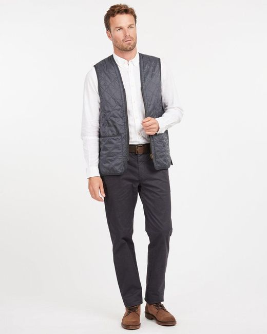 Barbour Blue Polarquilt Waistcoat/Zip-In Liner Size: L for men