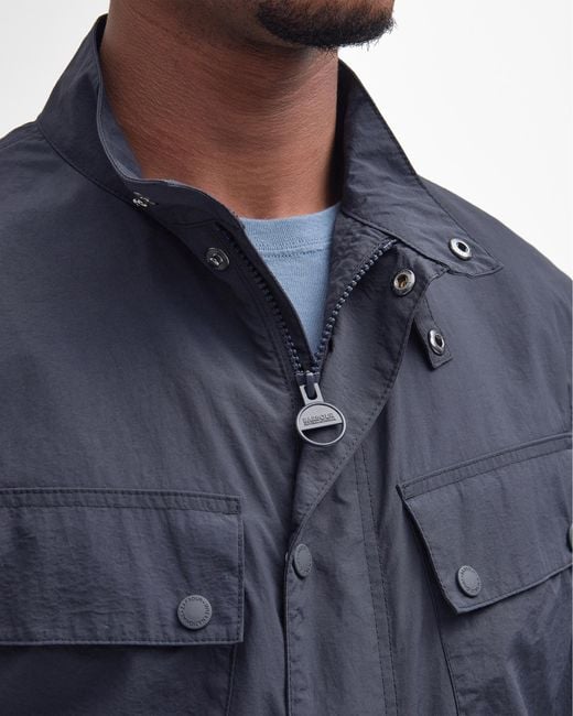 Barbour Blue Hayledon Tailored Biker Jacket for men