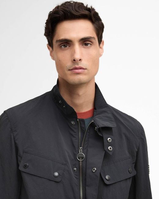 Barbour Black Modern Duke Showerproof Jacket for men