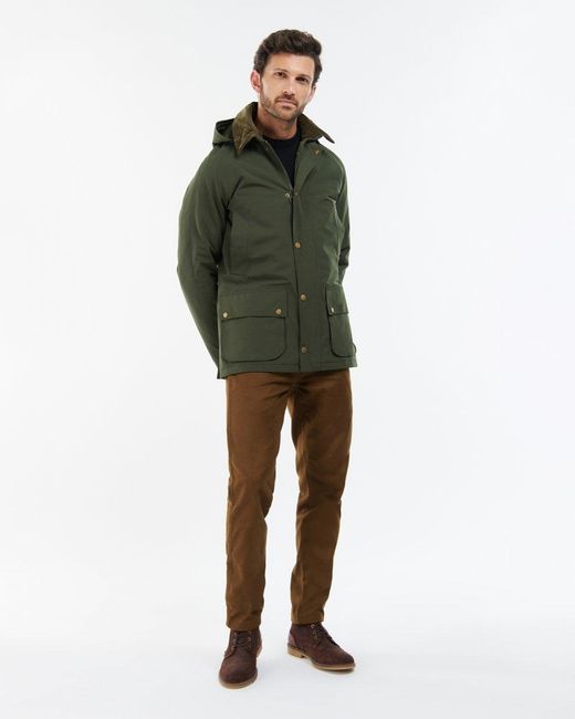 Barbour Green Winter Ashby Waterproof Jacket , Size: L for men