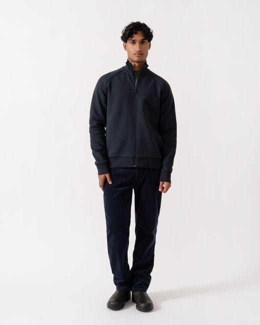 Boss Blue Skaz Full Zip Funnel Neck Sweatshirt With Tonal Logo for men