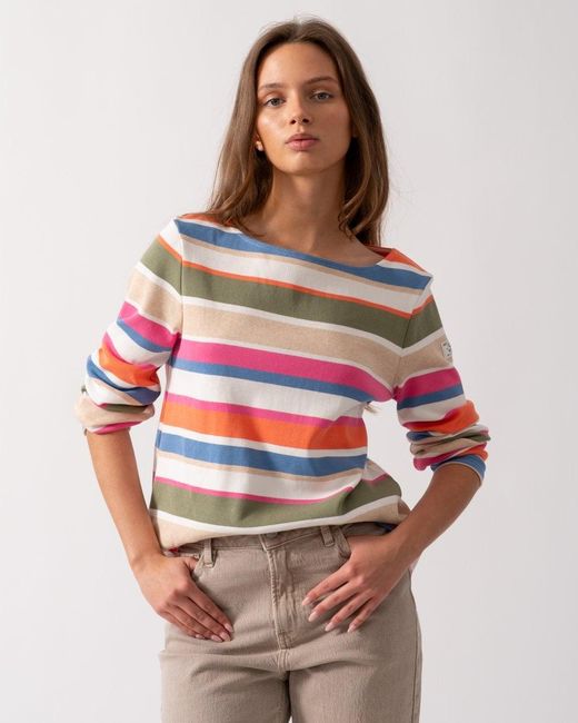Joules Red Harbour Multi Stripe Top