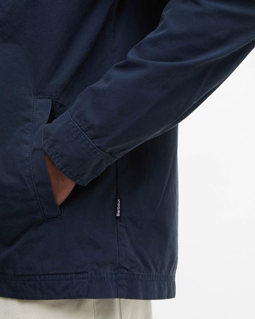 Barbour Blue Glendale Zipped Overshirt for men